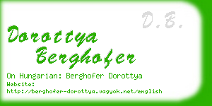 dorottya berghofer business card